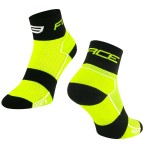 Κοντές ποδηλατικές κάλτσες Force 3 Fluo / Μαύρη Κάλτσες - Compression