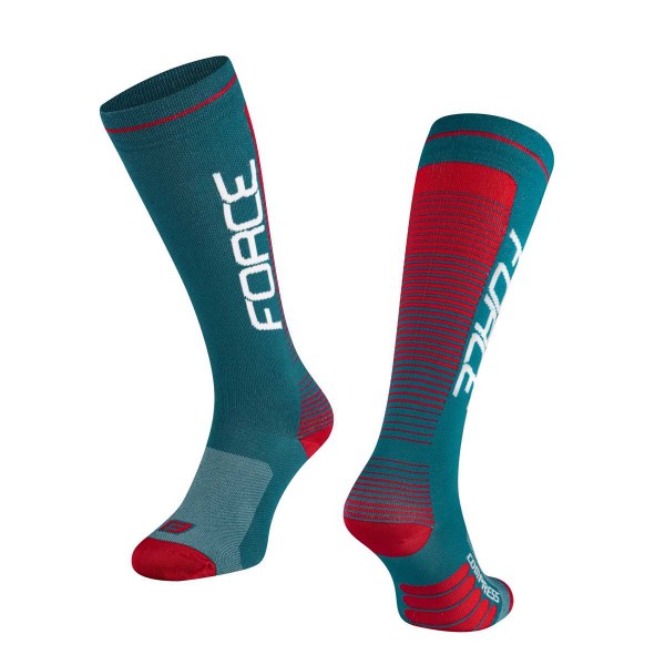 Force Κάλτσες Compress Μπλε / Κόκκινο Κάλτσες - Compression
